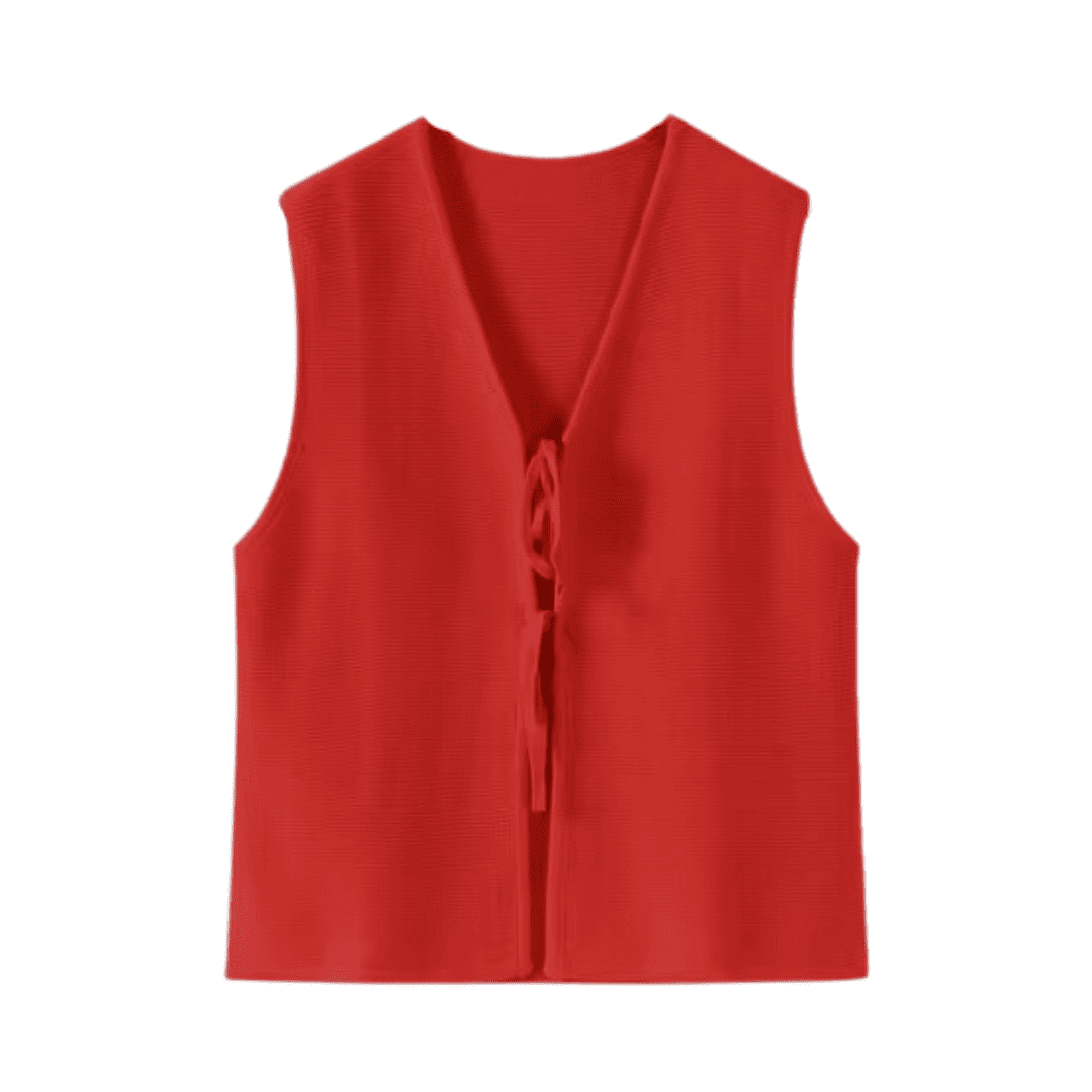 Colete Feminino de Fio com Amarração Aligne Forglows