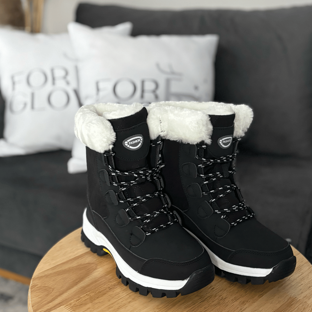 Bota Feminina para Neve com Pelúcia Impermeável Forglows