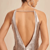 Vestido Feminino de Franja Cintilante Forglows