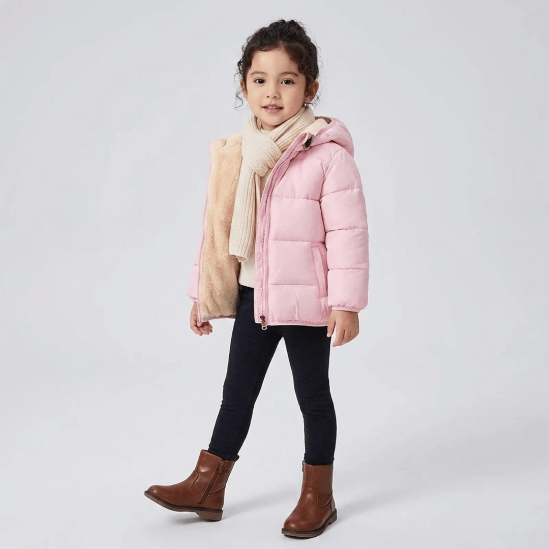 Jaqueta Puffer Infantil com Pelúcia Forglows