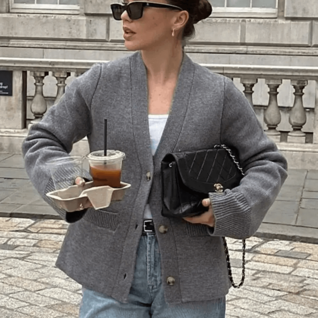 Cardigã Feminino Tricot com Botões Forglows