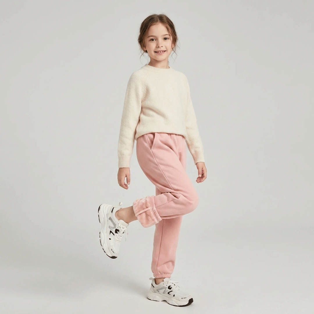 Calça Moletom Infantil Aveludada Menina Forglows