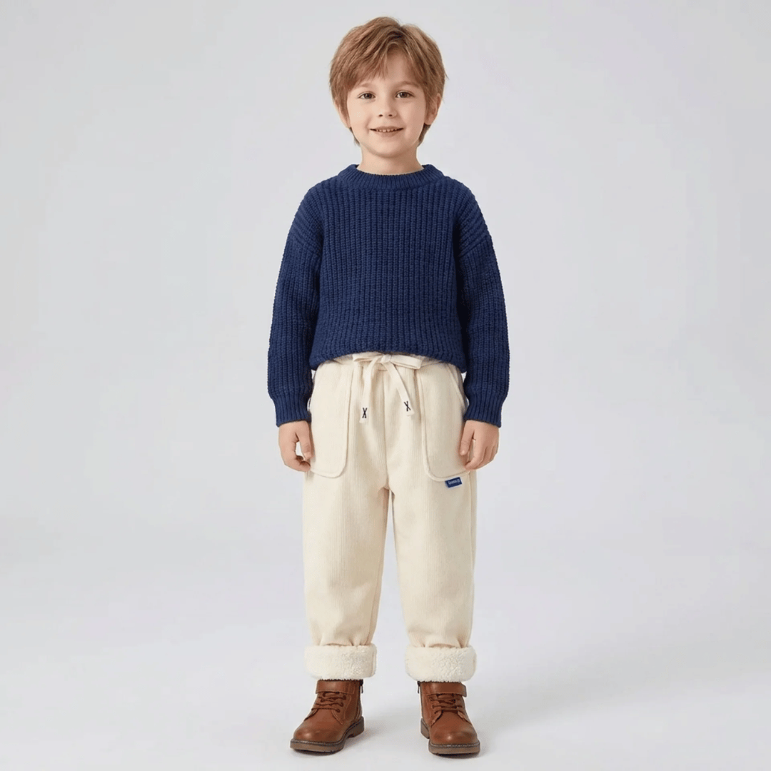 Calça Infantil de Moletom com Pelúcia Forglows