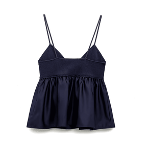 Blusa Feminina de Alcinha Detalhe em Tricot