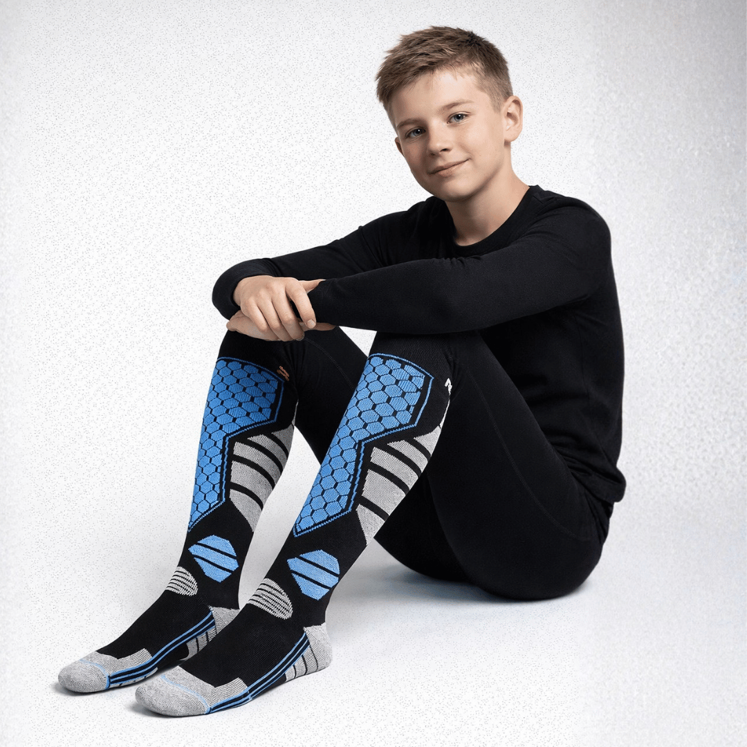 Meia Térmica Infantil para Neve Antiderrapante Forglows