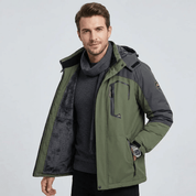 Jaqueta Masculina Forrada com Capuz para Neve Forglows