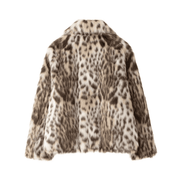Casaco Feminino de Pele Sintética Leopard Forglows