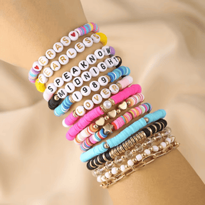 Conjunto de Pulseiras de Miçanga Taylor Swift
