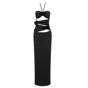 Vestido Feminino com Recortes e Flor Luciana Forglows