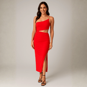 Vestido Feminino Justo Assimétrico Mayra Forglows