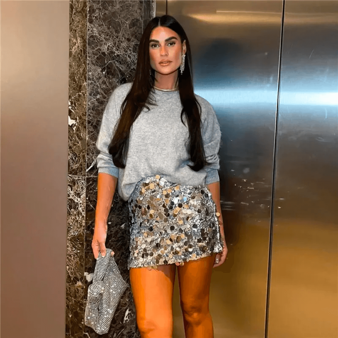 Saia Feminina de Paetê Radience Forglows