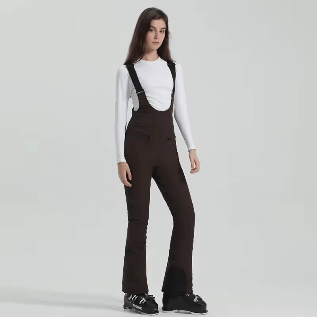 Calça Feminina com Alças para Neve Impermeável Forglows