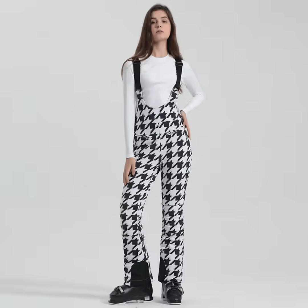 Calça Feminina com Alças para Neve Impermeável Forglows