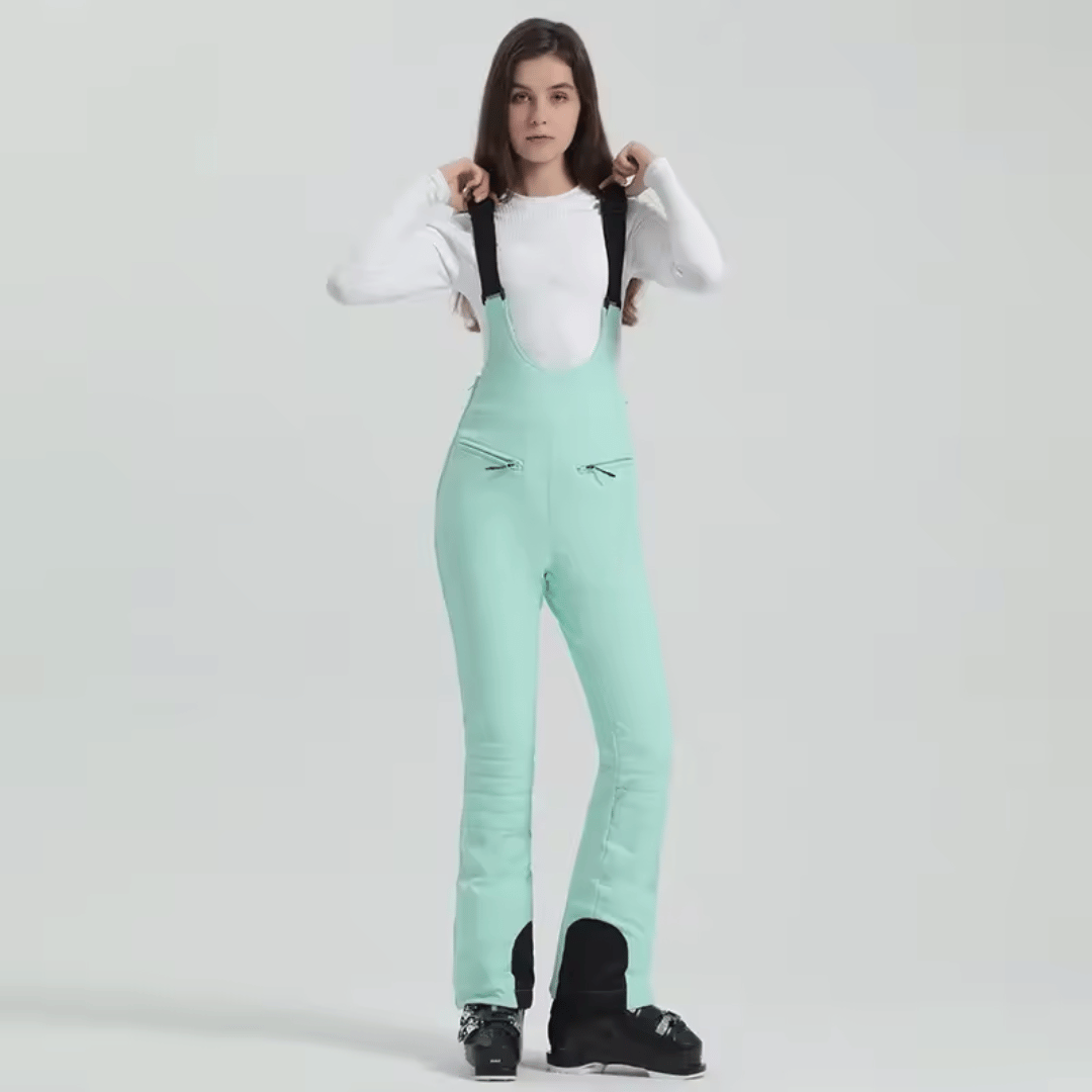 Calça Feminina com Alças para Neve Impermeável Forglows