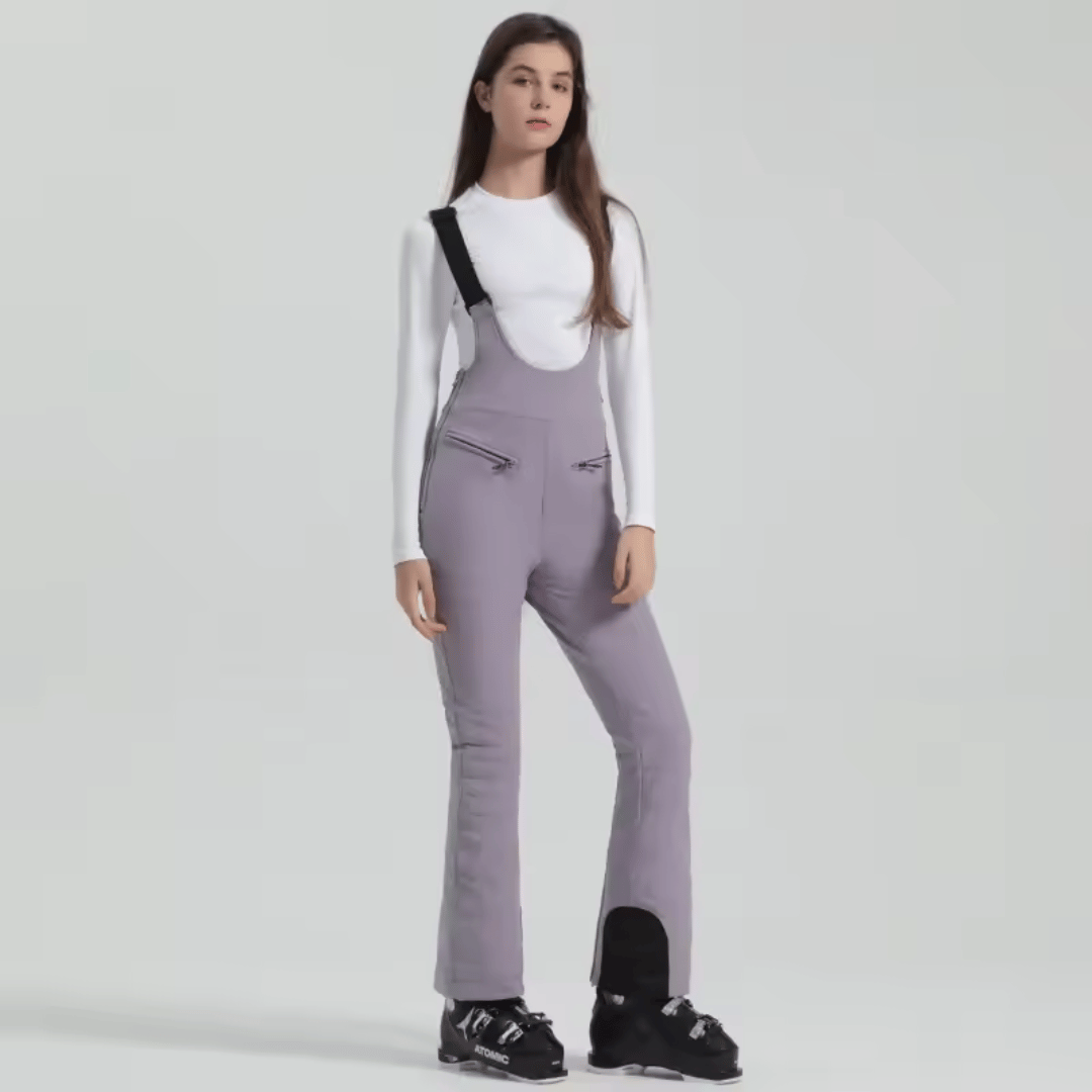 Calça Feminina com Alças para Neve Impermeável Forglows