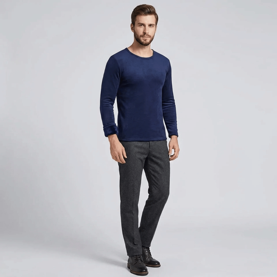 Blusa Térmica Manga Longa Masculina Forrada com Pelúcia Forglows