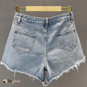 Shorts Feminino Jeans com Pedrarias Forglows