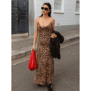 Vestido Feminino Longo Animal Print em Tule Forglows