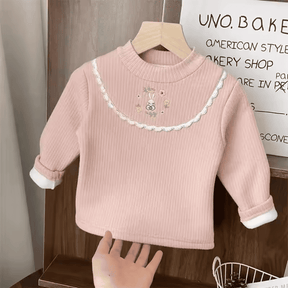 Blusa Infantil Manga Longa Forrada com Bordado
