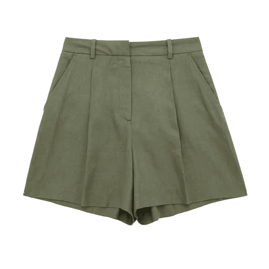 Shorts Alfaiataria Feminino Cintura Alta Ricca Forglows