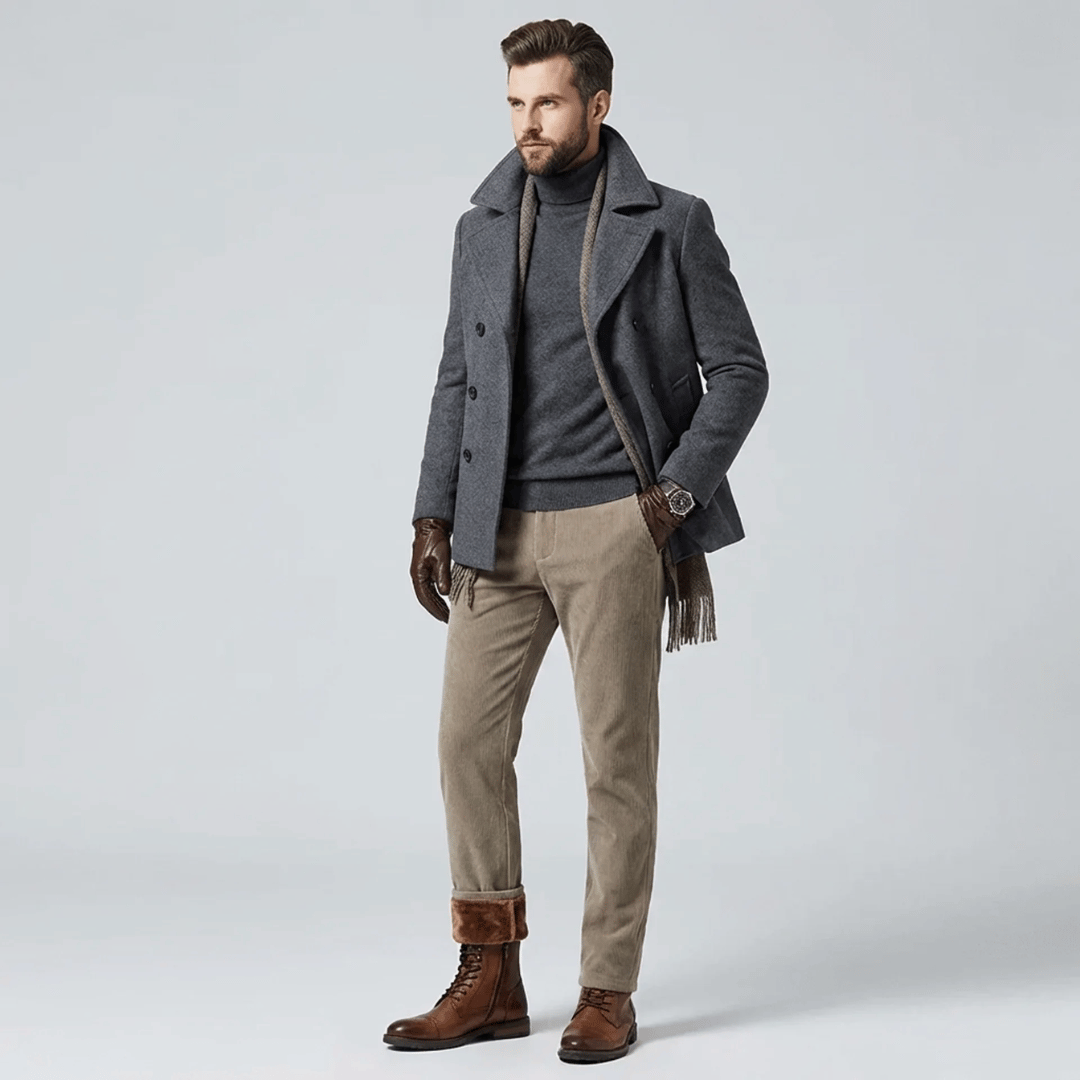 Calça Masculina com Pelúcia em Cotelê Forglows