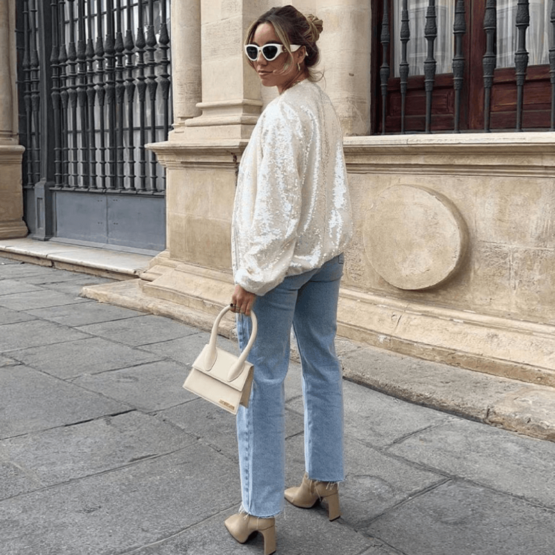 Casaco Feminino com Lantejoulas Forglows