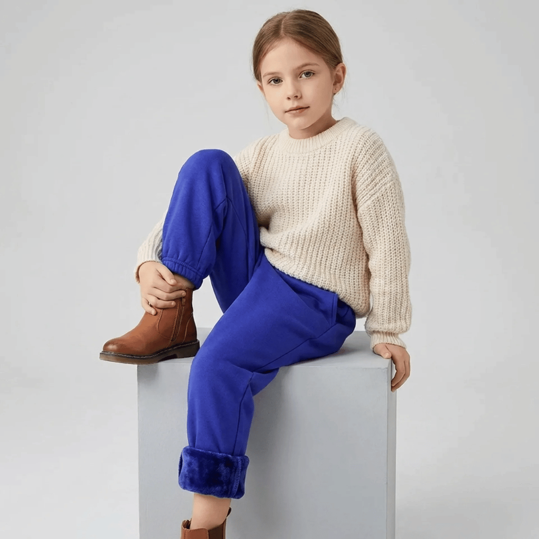 Calça Moletom Infantil Aveludada Menina Forglows