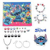 Caixa Surpresa de Berloques, Pulseiras e Colar do Stitch