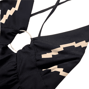 Vestido Feminino Longo com Estampa Geométrica Vicky