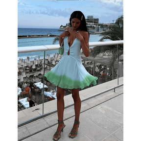 Vestido Feminino Frente Única Tie Dye
