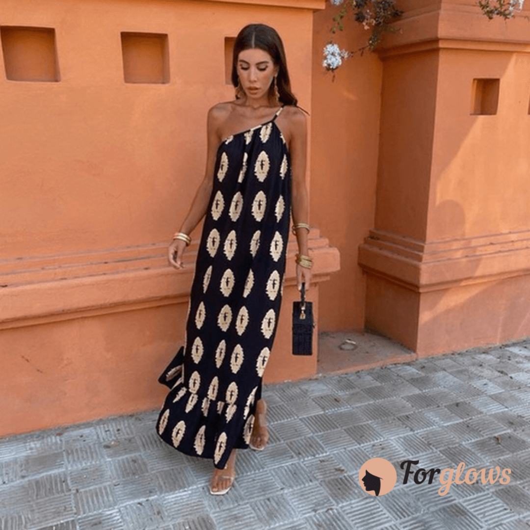 Vestido Feminino Um Ombro Só Boho Karen Forglows