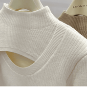 Suéter Feminino Peluciado Decote Assimétrico Forglows