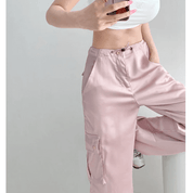 Calça Feminina Cargo Acetinada Forglows