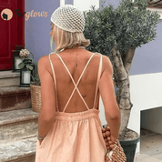 Vestido Feminino Midi Costas Nuas Laura Forglows