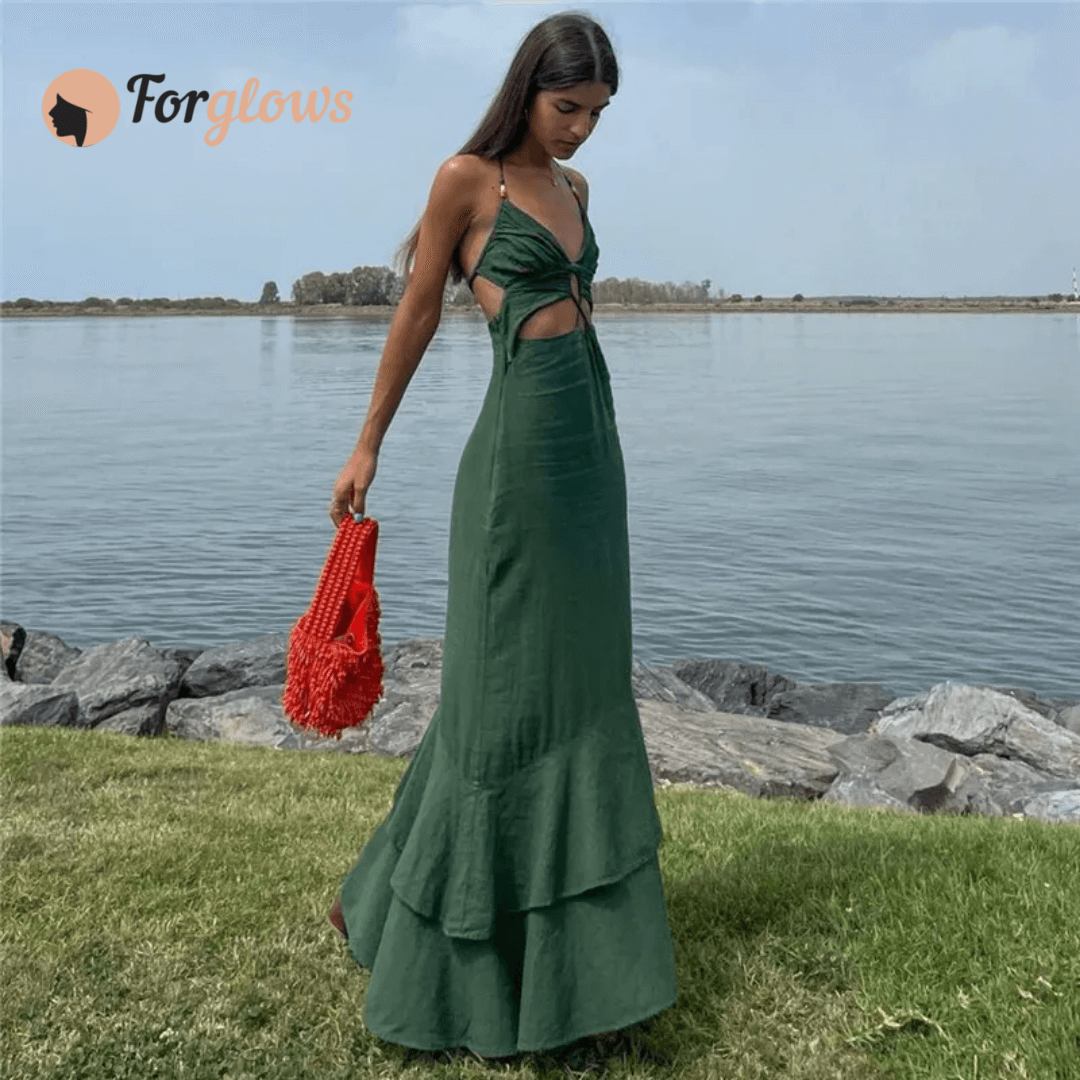 Vestido feminino Longo em Linho Barbara Forglows