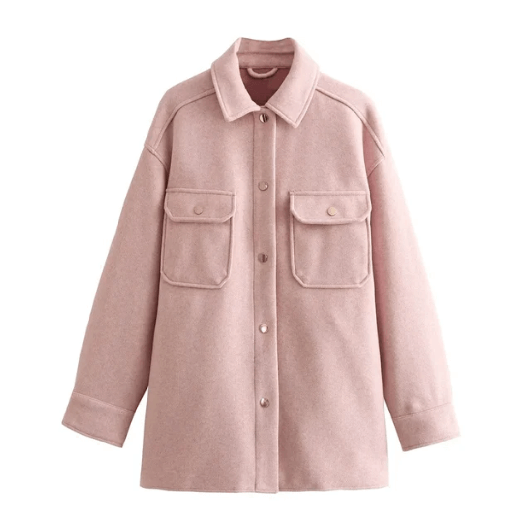 Jaqueta tipo Camisa Feminina Oversized Soft Forglows