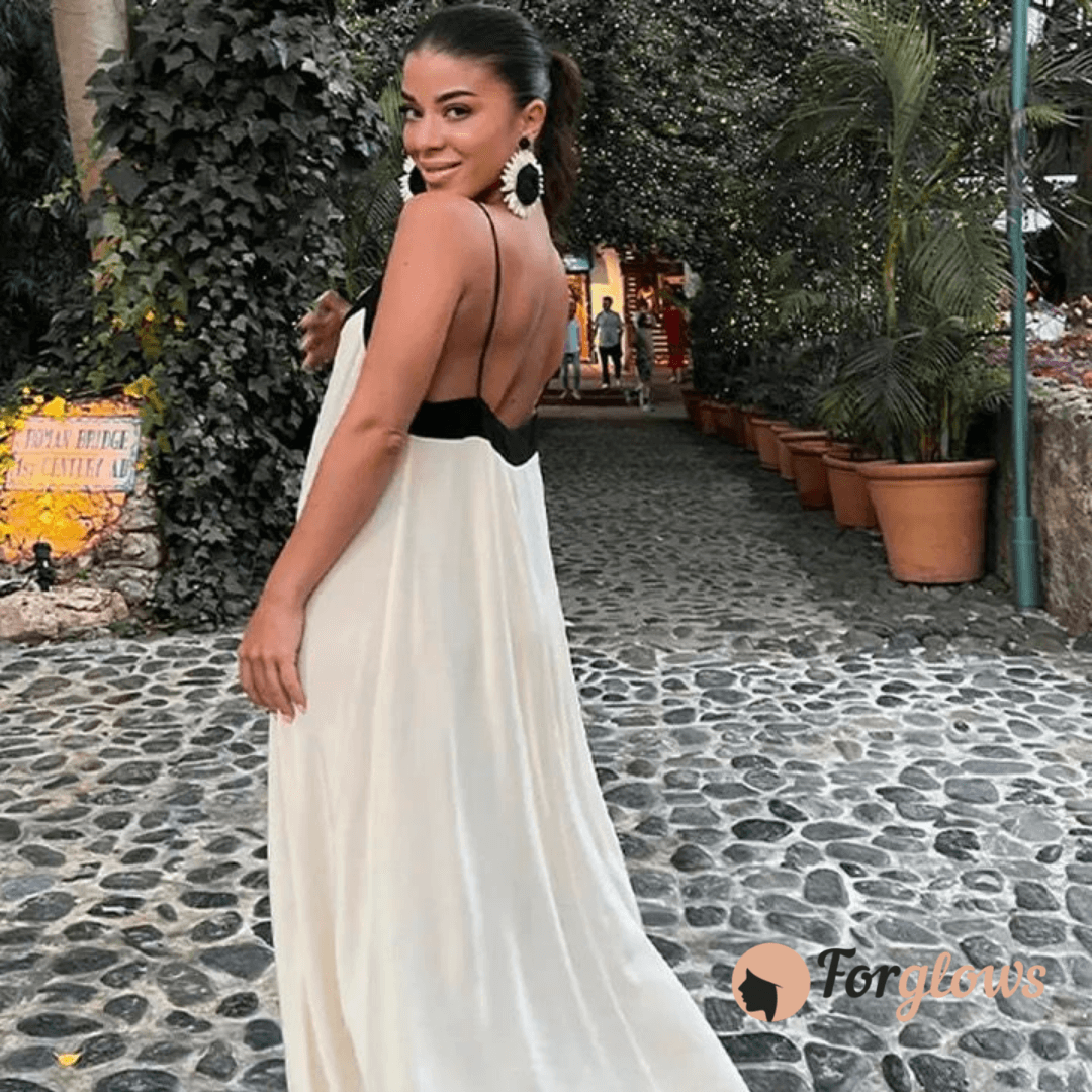Vestido Feminino Midi Bicolor Cloe Forglows