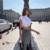 Cropped Feminino Alfaiataria Aurora Forglows