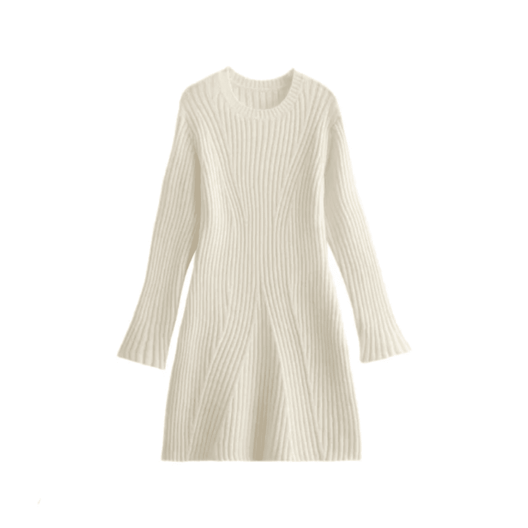 Vestido Feminino de Tricot Canelado Forglows