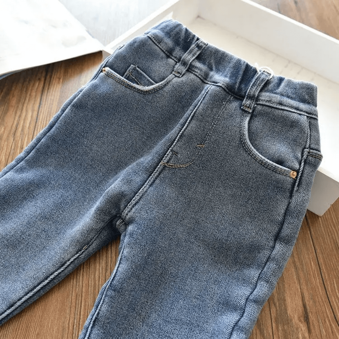 Calça Infantil Jeans Com Pelúcia Forglows