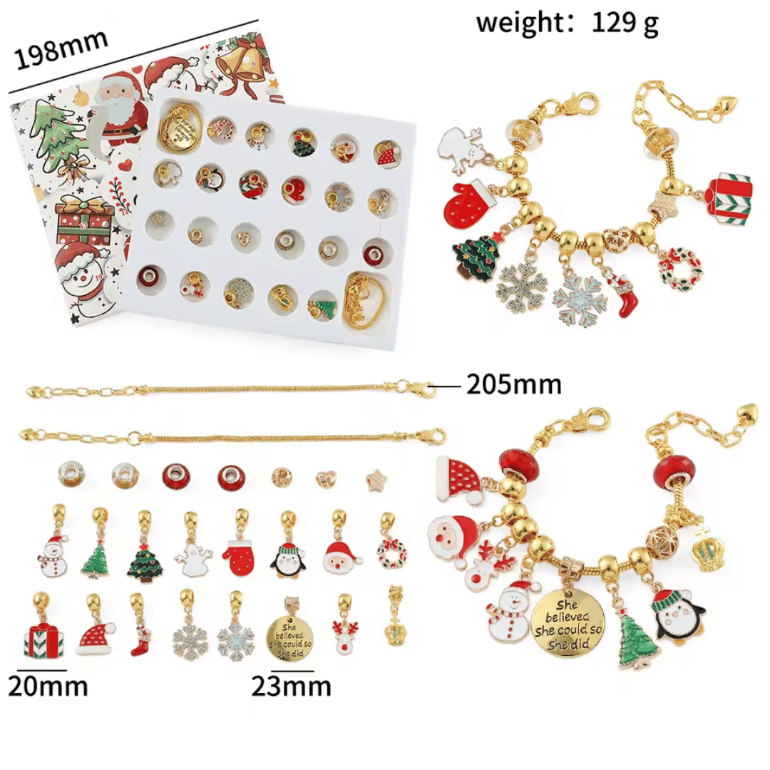 Calendário Contagem Regressiva Forglows + Berloques Surpresas de Natal