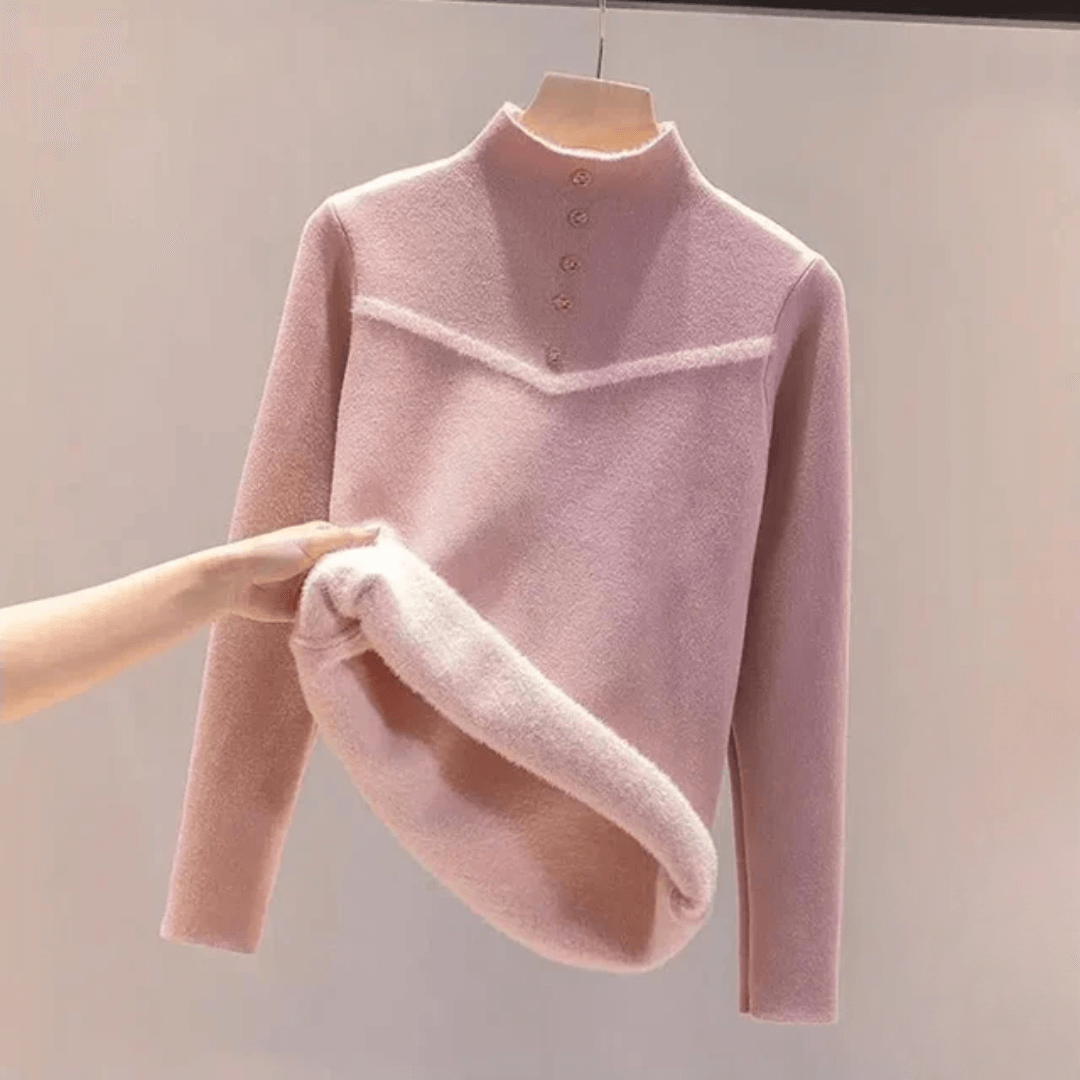 Suéter Feminino Peluciado com Botões Diana Forglows