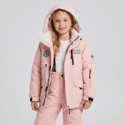 Conjunto de Casaco Forrado com Pelúcia e Calça Infantil para Neve Forglows