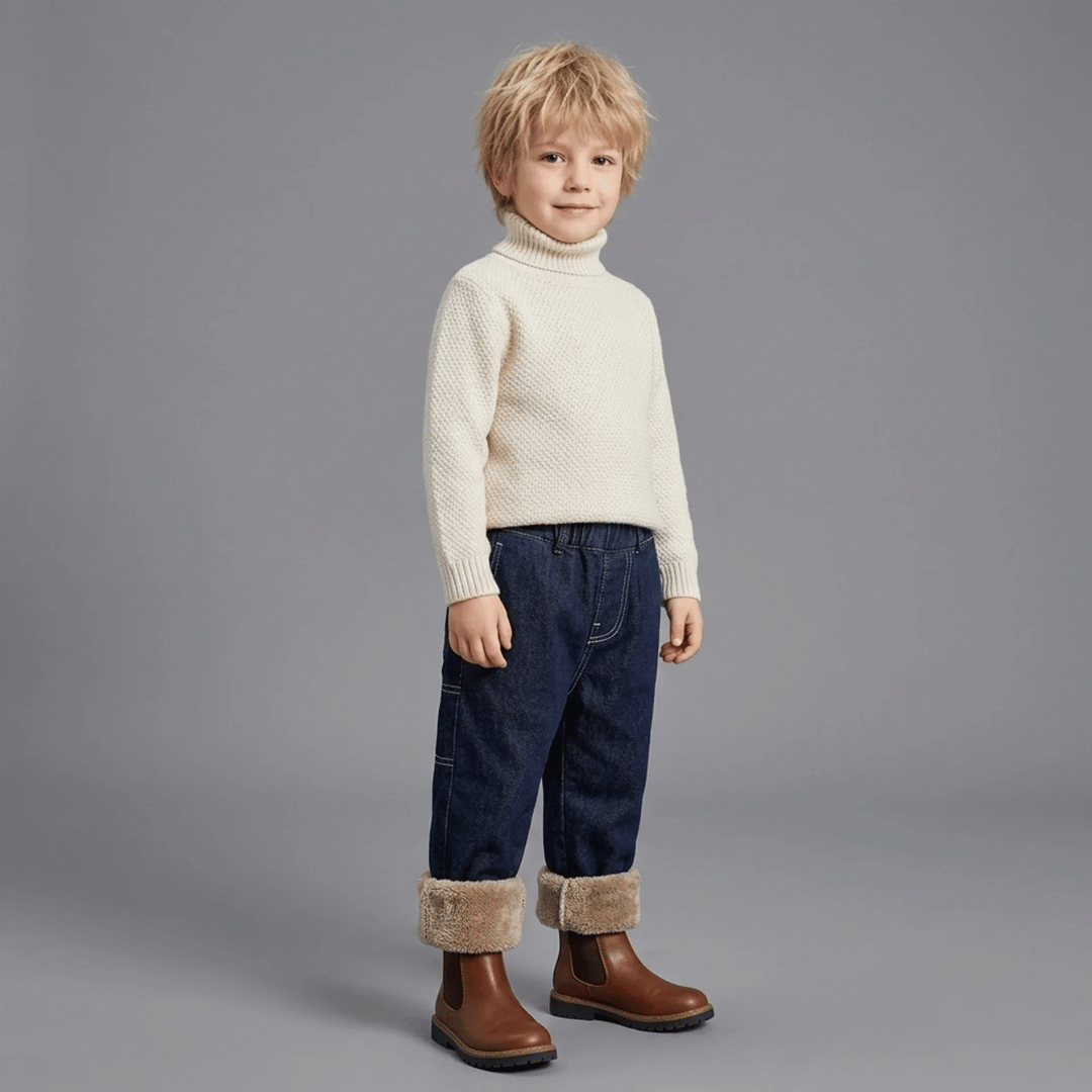 Calça Jeans Infantil Peluciada Menino Forglows
