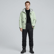 Conjunto de Casaco e Calça com Suspensório Masculino para Neve Forglows