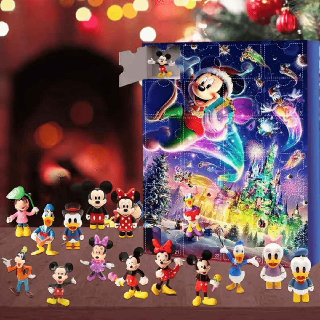 Calendário Contagem Regressiva Forglows + Brinquedos Surpresa Personagens Mickey Mouse