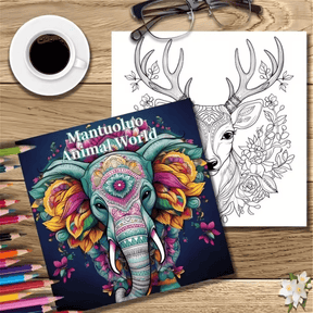 Livro de Colorir Animais Mandala 22 Páginas