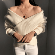Blusa Feminina de Tricô Transpassada Londres Forglows