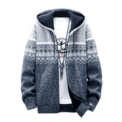 Casaco Masculino de Fio Peluciado com Capuz Estampado Forglows