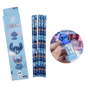 Lápis de Escrever + Apontador do Stitch
